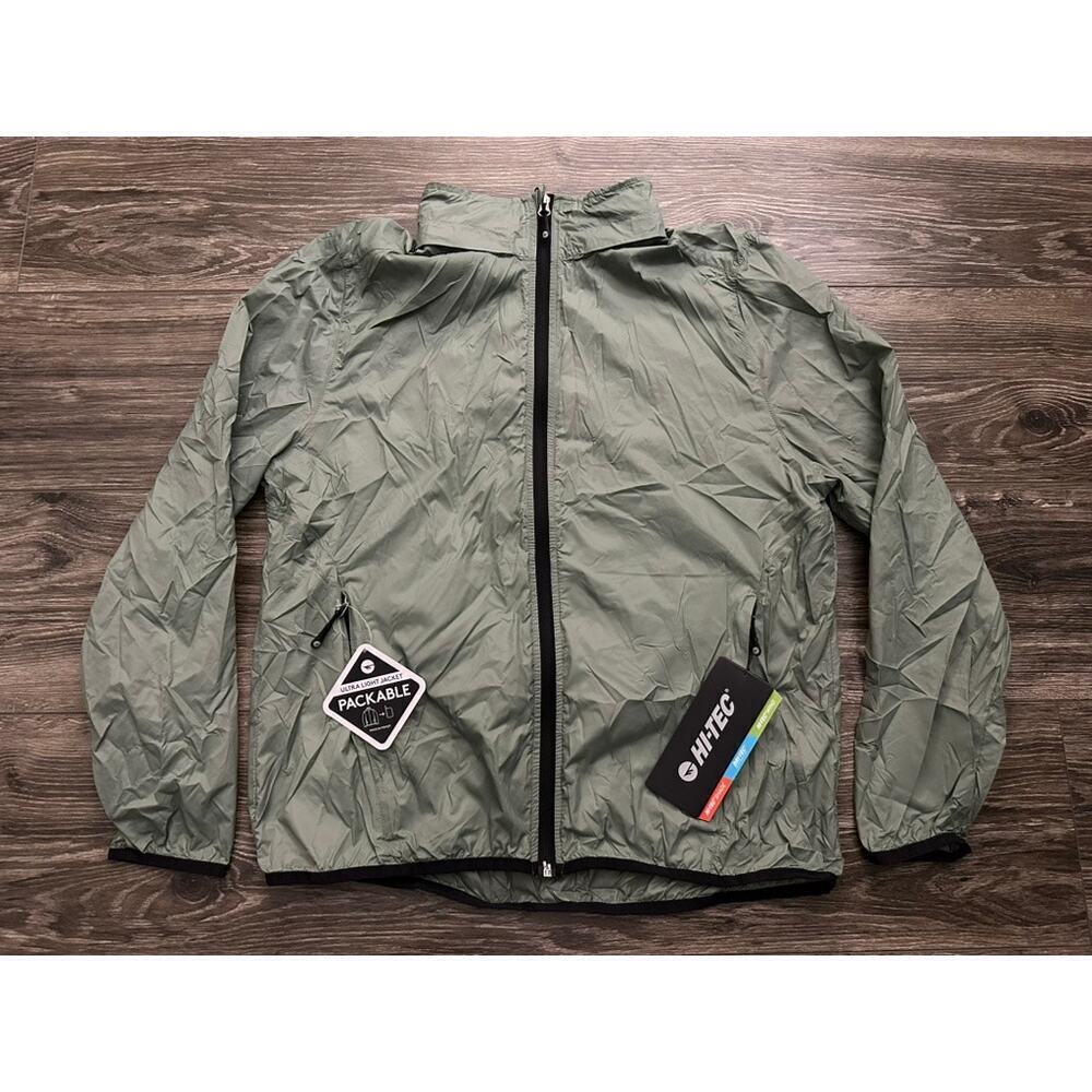 Hi Tec Women’s Ultra Light Packable Jacket Windbreaker size Large Olive